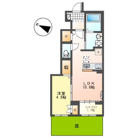 山本駅 徒歩3分 1階の物件間取画像